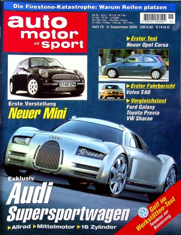 Deckblatt Auto Motor und Sport (19/2000)